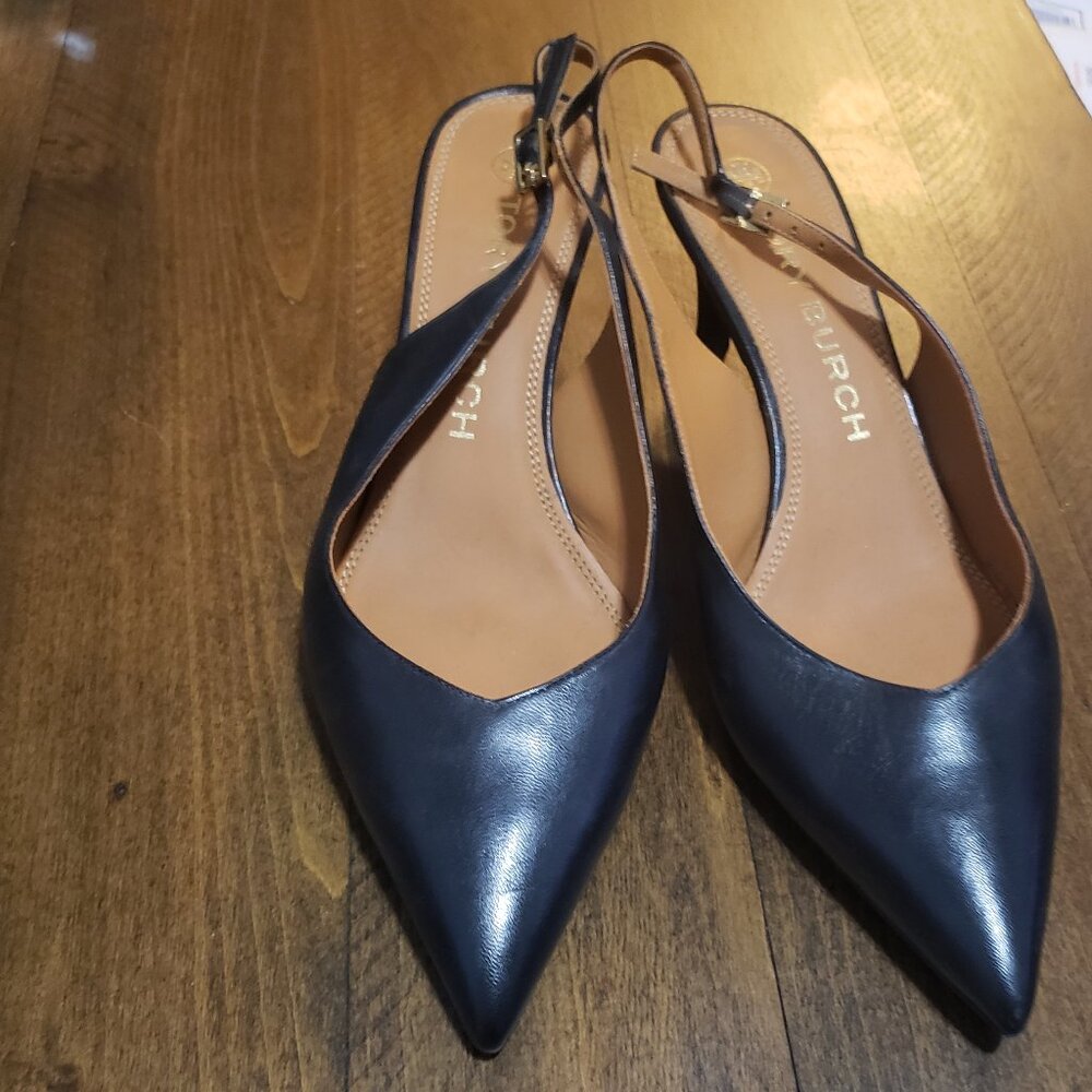 Tory Burch slingback black shoes